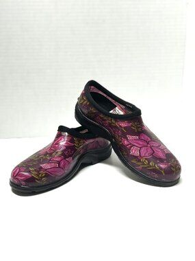 Sloggers purple flower slip on US 10